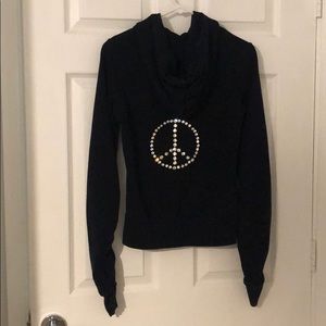 Navy twisted heart hoodie